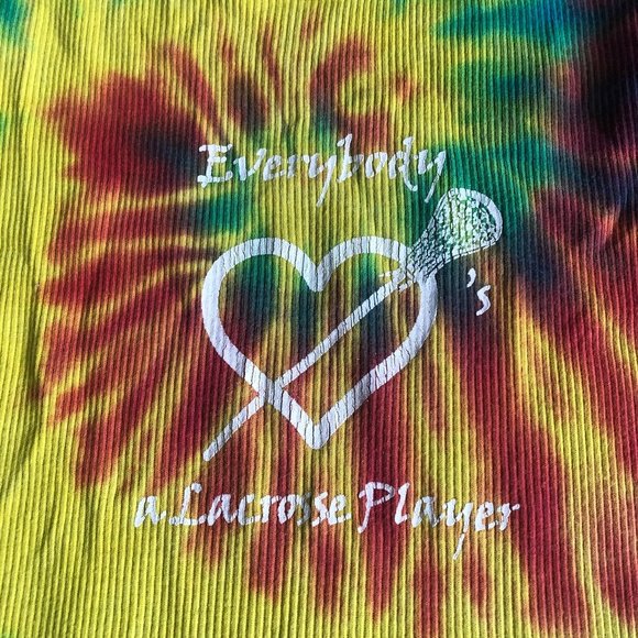 Soffe Rainbow Tie-Dye Lacrosse Racerback Tank Top - Picture 3 of 6